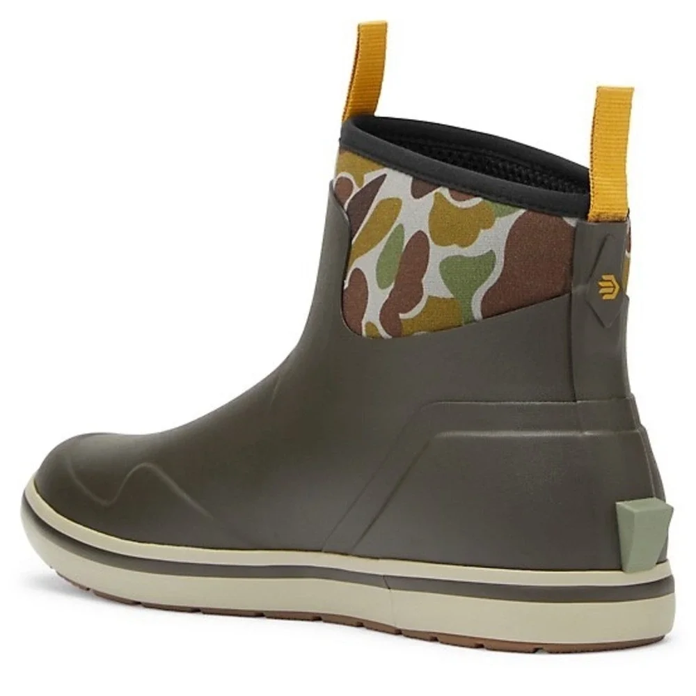 NEW LaCrosse Mens Alpha Deck Rain Boot 6 Inch Black Olive Camo Size 8 Medium